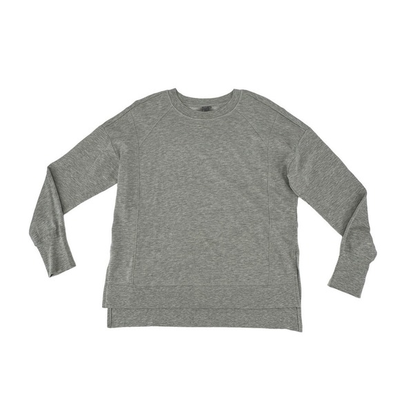 Sweaty Betty Gray Long Sleeve Crew Sweatshirt Top Split side Small - Picture 1 of 13